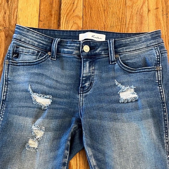 KanCan Medium Blue Distressed Ankle Jeans- size 5/26 - Picture 5 of 12